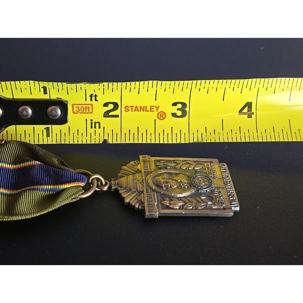 1954 American Legion Convention Delegate Ribbon Medal Badge George Washington DC - Picture 6 of 6